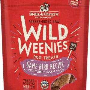 Stella & Chewy's Freeze-Dried Raw Wild Weenies Game Bird for Dogs, 3.25 oz