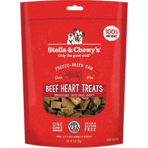 Stella & Chewy's Freeze-Dried Raw Beef Heart Dog Treats, 3 oz