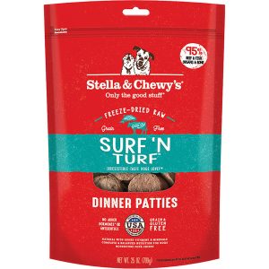 Stella & Chewy's Freeze-Dried Raw Surf & Turf Dinner Patties for Dogs, 25 oz