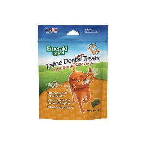Emerald Pet Feline Dental Cat Treats, Chicken, 3 oz