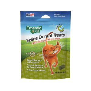 Emerald Pet Feline Dental Cat Treats, Tuna, 3 oz