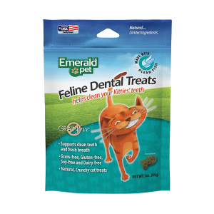 Emerald Pet Feline Dental Cat Treats, Ocean Fish, 3 oz