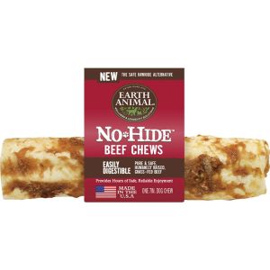 Earth Animal No-Hide Beef Chews, 7 in Dog Chews, Case of 24