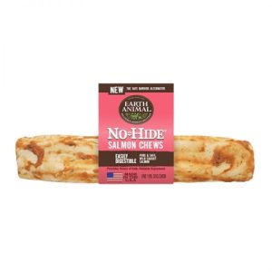 Earth Animal No-Hide Salmon Chews, Large Dog Chews, Case of 12