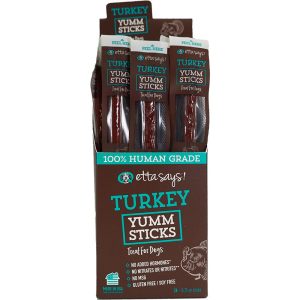 Etta Says! Yumm Sticks Turkey Display Box Dog Treats, 24 Count