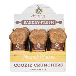 Etta Says! Cookie Cruncher Peanut Butter, 5 in Dog Treats, 24 Count