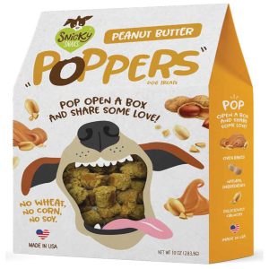 Snicky Snaks Poppers Peanut Butter Dog Treats, 10 oz