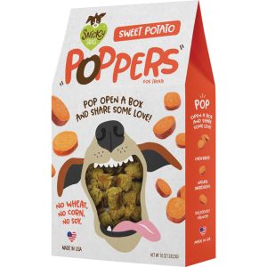 Snicky Snaks Poppers Sweet Potato Dog Treats, 10 oz