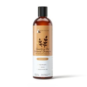 Kin+Kind Sensitive Skin Unscented Oatmeal 12oz. Natural Shampoo Puppy/Kitten