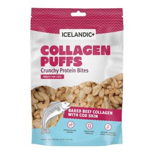 Icelandic+ Beef Collagen Puffs with Fish Cat Treats, 0.5 oz