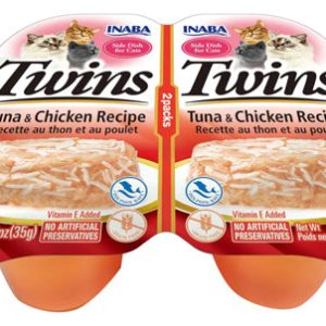 Inaba Twin Cups Wet Cat Food, Tuna & Chicken, 2.46 oz (6 Count)