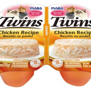 Inaba Twin Cups Wet Cat Food, Chicken, 2.46 oz (6 Count)