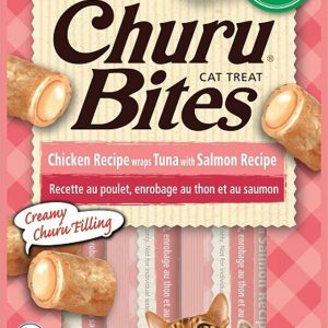 Inaba Churu Bites Chicken Wrap Cat Treats, Tuna & Salmon, 6 ct (1.05 oz)