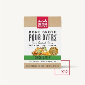 The Honest Kitchen Pour Overs Bone Broth Chicken Topper, 5.5 oz (Case of 12)