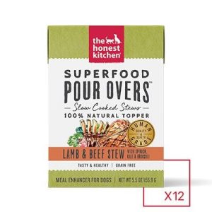 The Honest Kitchen Pour Overs Superfood Lamb & Beef Topper, 5.5 oz (Case of 12)
