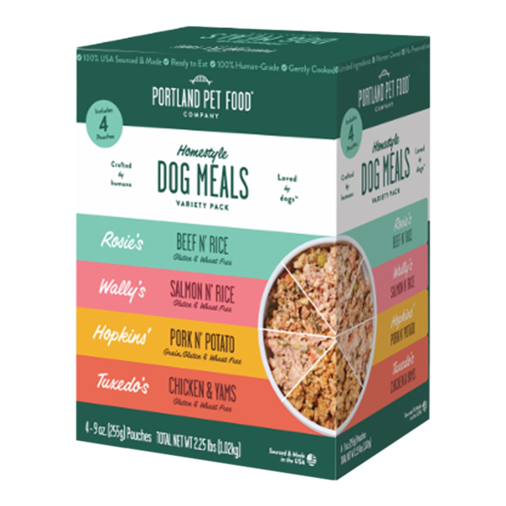 Portland Pet Food Homestyle Meal Variety Homestyle Dog Meal, 4 Pack