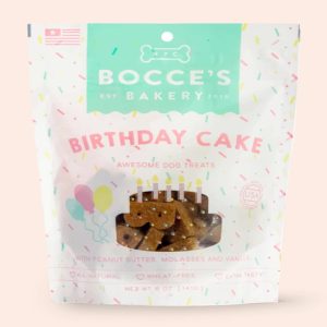 Bocce's Bakery Birthday Cake Biscuits Dog Treats, 5 oz