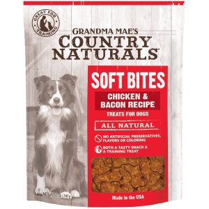 Grandma Mae's Country Naturals Soft Bites Chicken & Bacon Dog Treats, 5 oz