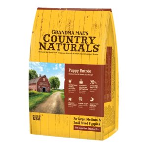 Grandma Mae's Country Naturals Puppy Entrée Chicken & Brown Rice Dog Food, 24 lb