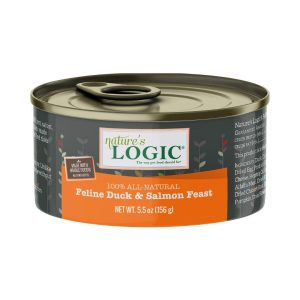Nature's Logic Feline Duck & Salmon Feast Canned, 5.5 oz (Case of 24)