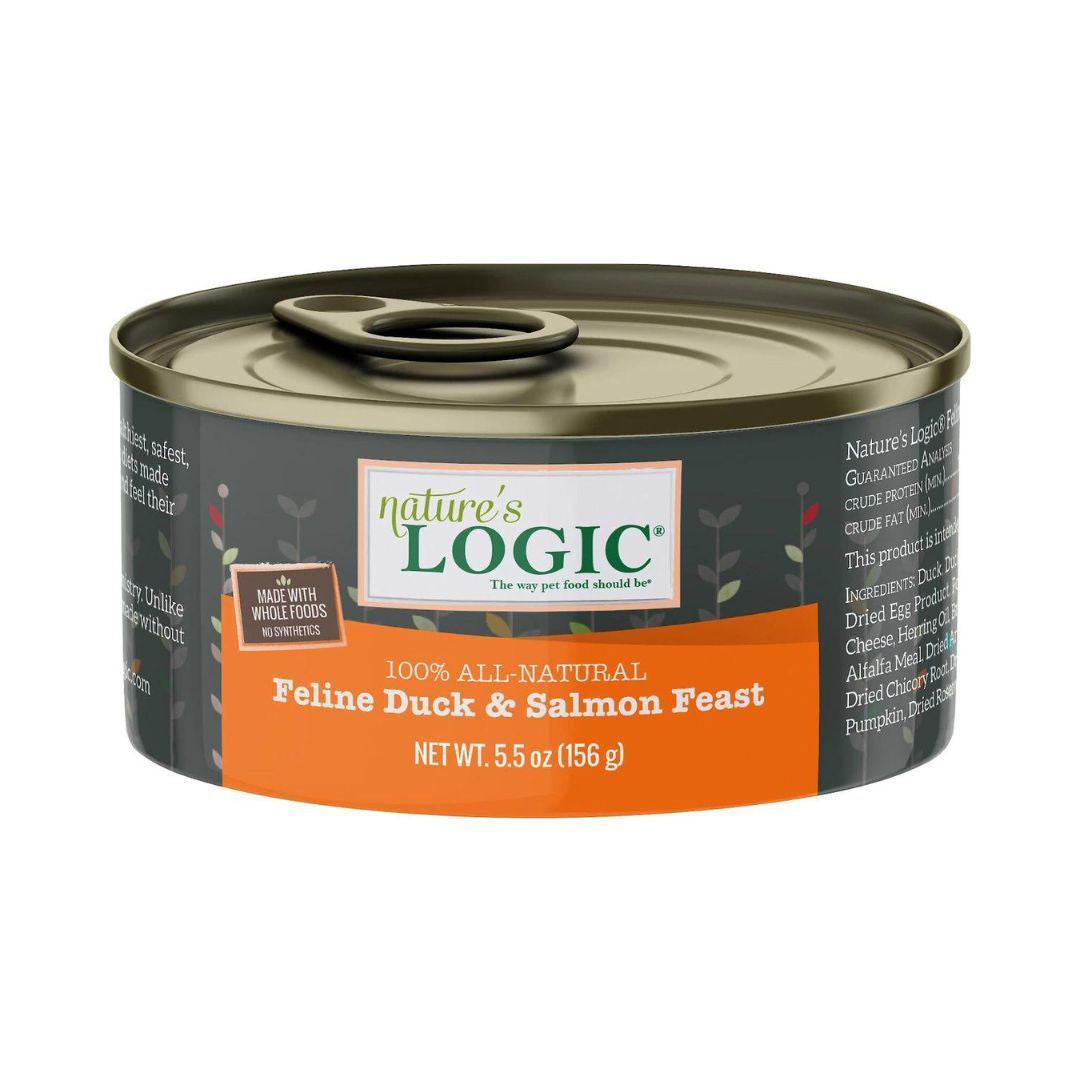 Nature's Logic Feline Duck & Salmon Feast Canned, 5.5 oz (Case of 24)