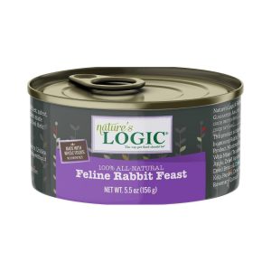 Nature's Logic Feline Rabbit Feast Canned, 5.5 oz (Case of 24)