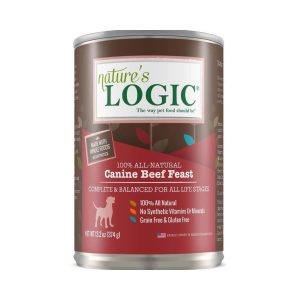 Nature's Logic Canine Beef Feast Grain-Free Canned Dog Food, 13.2 oz, 12 Pack