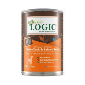Nature's Logic Canine Duck & Salmon Feast Canned Dog Food, 13.2 oz, 12 Pack