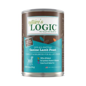 Nature's Logic Canine Lamb Feast Grain-Free Canned Dog Food, 13.2 oz, 12 Pack