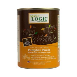 Nature's Logic Pumpkin Purée for Dogs & Cats, 15 oz (Case of 12)