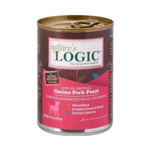 Nature's Logic Canine Pork Feast Grain-Free Canned Dog Food, 13.2 oz, 12 Pack