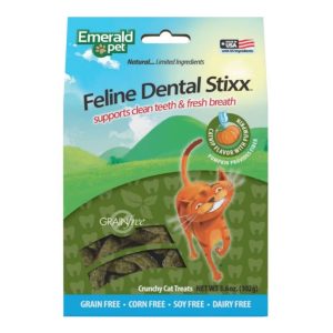 Emerald Pet Feline Dental Stixx Cat Treats, Catnip, 3.6 oz