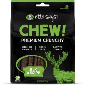 Etta Says! Premium Crunchy Elk Chew Dog Treats, 4.5 oz