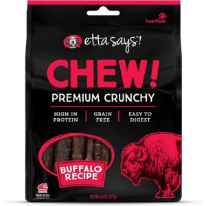 Etta Says! Premium Crunchy Buffalo Chew Dog Treats, 4.5 oz