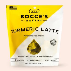 Bocce's Bakery Turmeric Latte Biscuits Dog Treats, 5 oz, 3 Pack