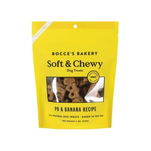 Bocce's Bakery Soft & Chewy Peanut Butter Banana Dog Treats, 6 oz