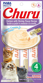 Inaba Churu Lickable Purée Cat Treats, Chicken with Shrimp, 0.5 oz (6 Tubes) - Image 2