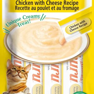 Inaba Churu Lickable Purée Cat Treats, Chicken with Cheese, 0.5 oz (6 Tubes)