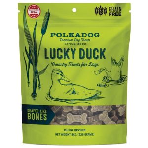 Polka Dog Bakery Lucky Duck Bones Dog Treats, 8 oz