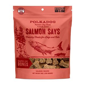 Polka Dog Bakery Salmon Says Bone Shaped Dog Treats, 8 oz