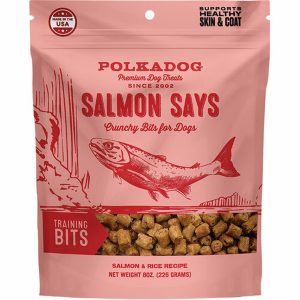 Polka Dog Bakery Salmon Says Training Bits Dog Treats, 8 oz