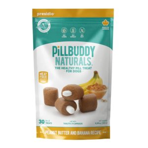 Presidio Pill Buddy Natural Peanut Butter & Banana Dog Treats, 30 Count