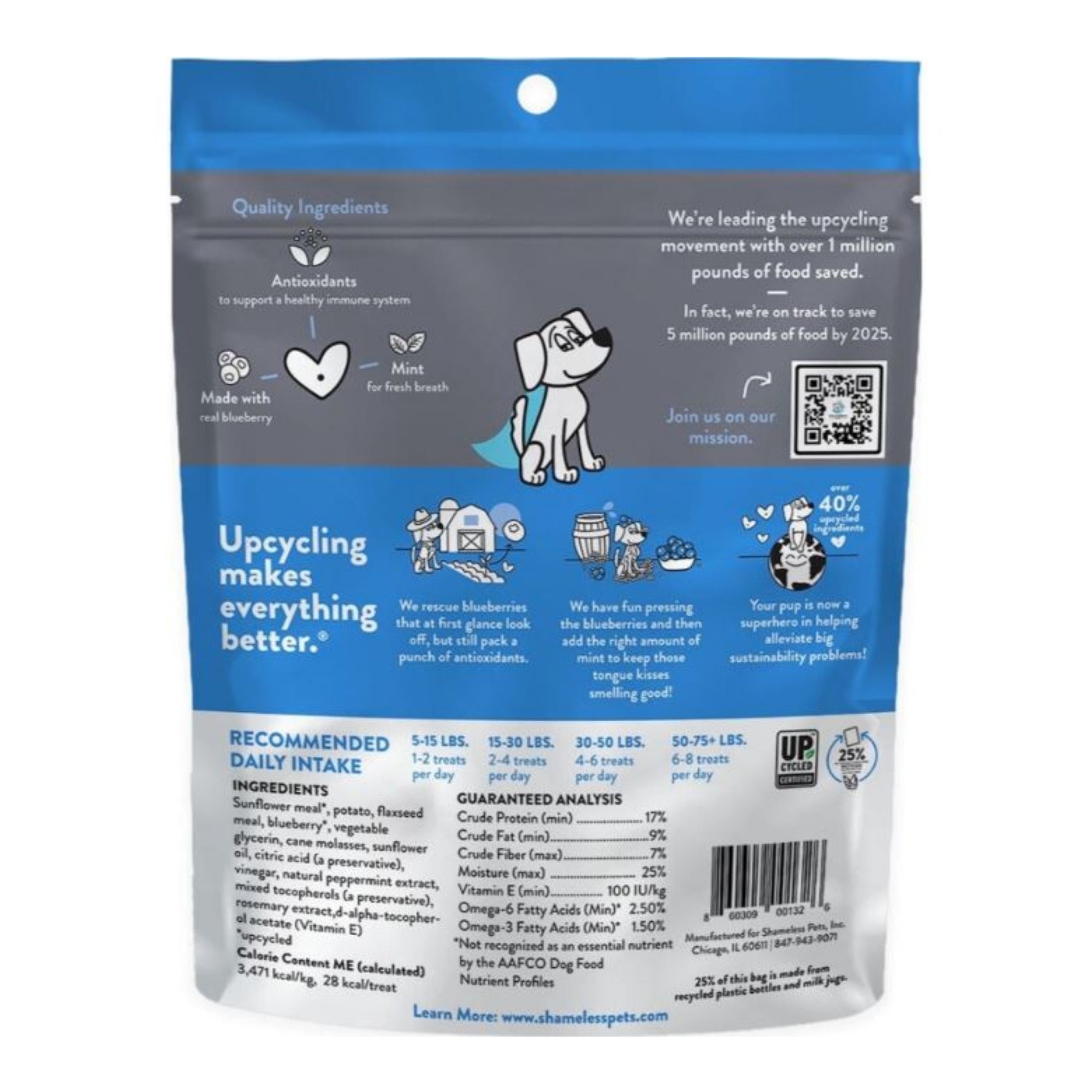 Shameless Pets Soft Baked Blueberry & Mint Dog Biscuits, 6 oz - Image 2