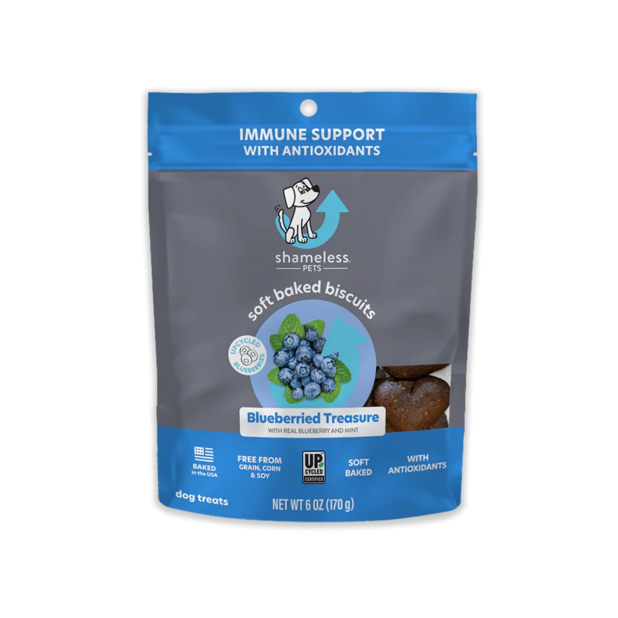 Shameless Pets Soft Baked Blueberry & Mint Dog Biscuits, 6 oz