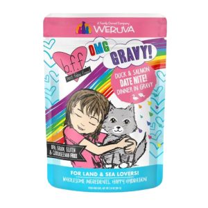 BFF OMG Date Nite! Wet Cat Food, Duck & Salmon in Gravy, 2.8 oz (Case of 12)