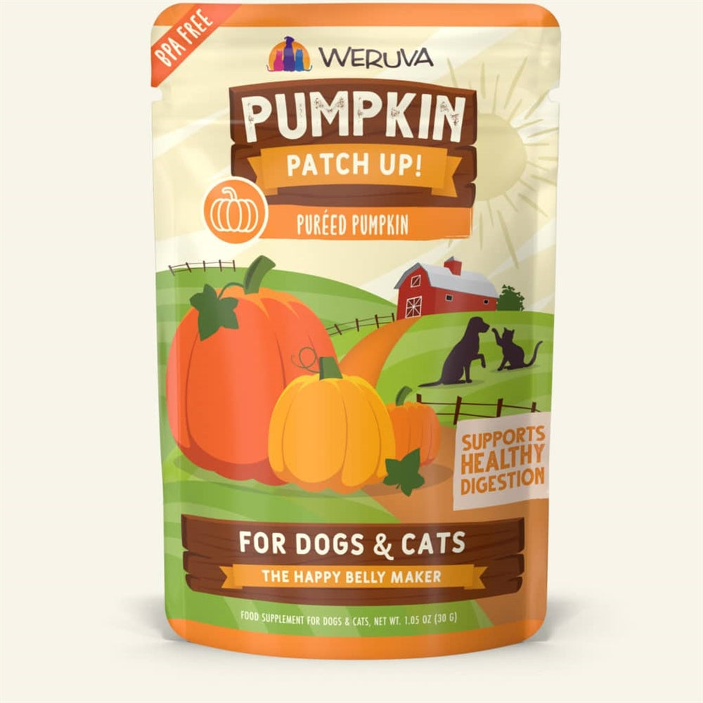 Weruva Pureed Pumpkin Supplement Pouch for Dogs & Cats, 1.05 oz (Case of 12)