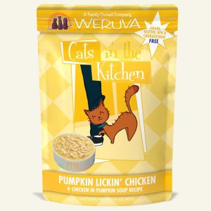 Cats in the Kitchen Pumpkin Licking Chicken in Pumpkin Soup, 3 oz Pouch, 12 Pack