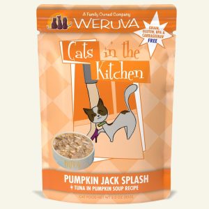 Cats in the Kitchen Pumpkin Jack Splash, Tuna in Pumpkin Soup Pouch, 12 Pack