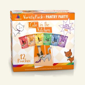 Cats in the Kitchen Pantry Party Pouch Variety Pack Wet Cat Food, 3 oz, 12 Pack