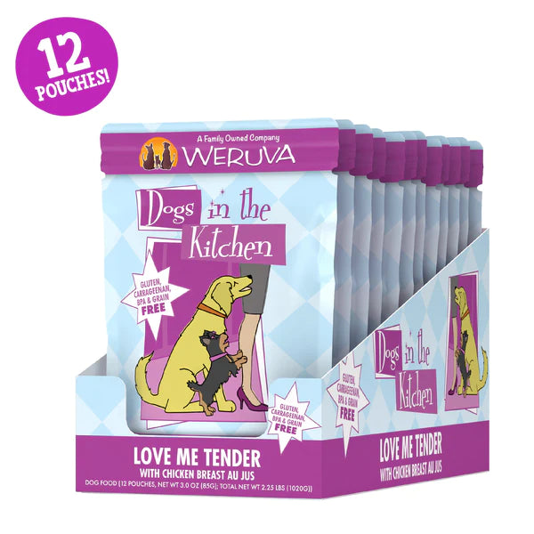 Dogs in the Kitchen Love Me Tender Au Jus Wet Dog Food, 2.8 oz Pouch, 12 Pack - Image 4